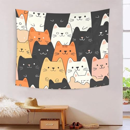 ICFGHJQRS Cat 3D-Druck Wandteppich Poster Wanddekoration Tapestry Zubehör Raumteiler Tapisserie Für Schlafzimmer, Wohnzimmer, Schlafsaal 100cmx150cm von ICFGHJQRS