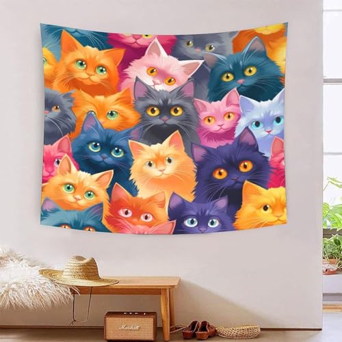 ICFGHJQRS Cat 3D-Druck Wandteppich Poster Wanddekoration Tapestry Zubehör Raumteiler Tapisserie Für Schlafzimmer, Wohnzimmer, Schlafsaal 150cmx200cm von ICFGHJQRS