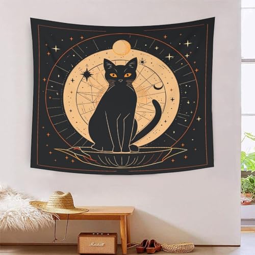 ICFGHJQRS Cat 3D-Druck Wandteppich Poster Wanddekoration Tapestry Zubehör Raumteiler Tapisserie Für Wohnzimmer Schlafzimmer Schlafsaal 130cmx150cm von ICFGHJQRS