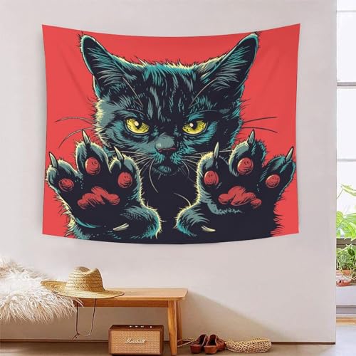 ICFGHJQRS Cat 3D-Druck Wandteppich Poster Wanddekoration Tapestry Zubehör Trennwände Tapisserie für Wohnkultur 180 cm x 230 cm von ICFGHJQRS