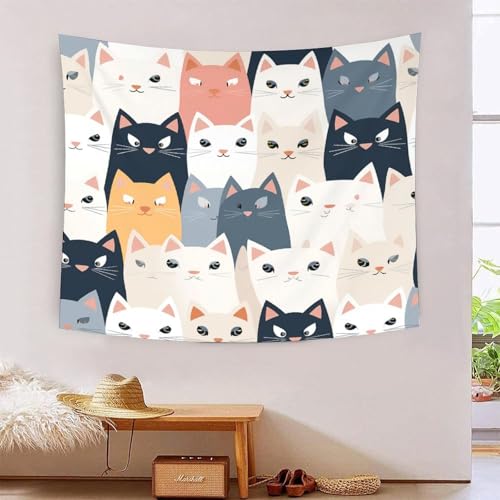 ICFGHJQRS Cat 3D-Druck Wandteppich Poster Wanddekoration Tapestry Zubehör Trennwände Wandteppich für Schlafzimmer Wohnzimmer 130cmx150cm von ICFGHJQRS