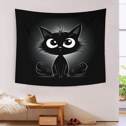 ICFGHJQRS Cat 3D-Druck Wandteppich Poster Wanddekoration Tapestry Zubehör Trennwände Wandteppich für Wohnkultur 100cmx150cm von ICFGHJQRS