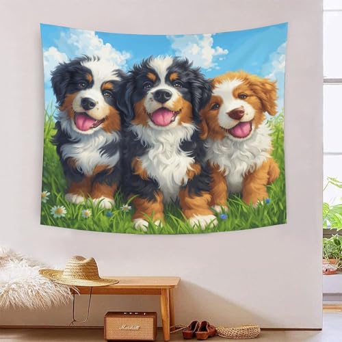 ICFGHJQRS Caucasian Dog 3D-Druck Wandteppich Poster Ornament Wandkunst Tapestry Zubehör Trennwände Wandteppich für Wohnkultur 150 cm x 200 cm von ICFGHJQRS