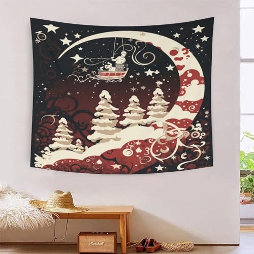 ICFGHJQRS Christmas Snowman 3D-Druck Wandteppich Poster Wanddekoration Tapestry Zubehör Raumteiler Wandteppich für Schlafzimmer Wohnzimmer 180cmx230cm von ICFGHJQRS