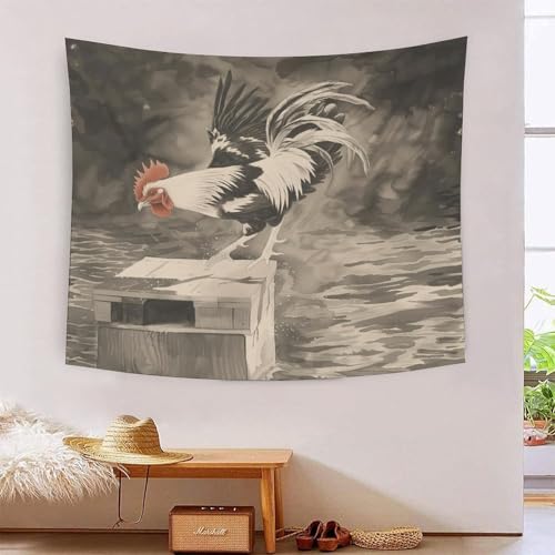 ICFGHJQRS Cock 3D-Druck Wandteppich Poster Wanddekoration Tapestry Zubehör Raumteiler Tapisserie Für Schlafzimmer, Wohnzimmer, Schlafsaal 180cmx230cm von ICFGHJQRS