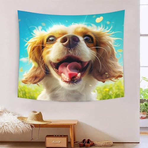 ICFGHJQRS Cocker Dog 3D-Druck Wandteppich Poster Ornament Wandkunst Tapestry Zubehör Raumteiler Wandbehang Verwendet In Schlafzimmer, Wohnzimmer, Tagesdecke, Wanddekoration 150cmx200cm von ICFGHJQRS