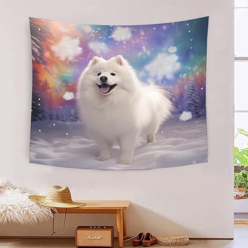 ICFGHJQRS Cute Dog 3D-Druck Wandteppich Poster Ornament Wandkunst Tapestry Zubehör Raumteiler Tapisserie für Schlafzimmer Wohnzimmer 130cmx150cm von ICFGHJQRS