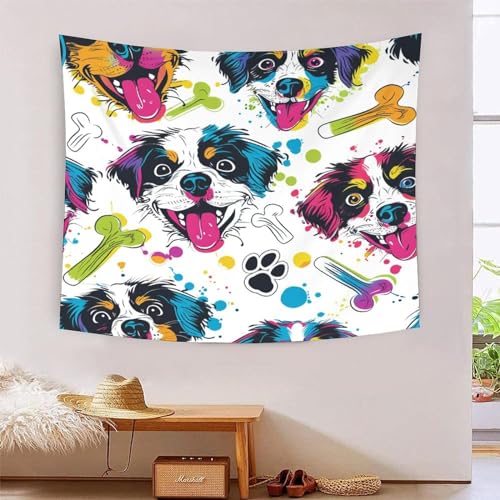 ICFGHJQRS Cute Dog 3D-Druck Wandteppich Poster Wanddekoration Tapestry Zubehör Raumteiler Tapisserie Für Wohnzimmer Schlafzimmer Schlafsaal 180cmx230cm von ICFGHJQRS
