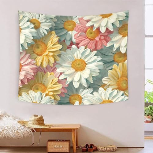 ICFGHJQRS Daisy 3D-Druck Wandteppich Poster Wanddekoration Tapestry Zubehör Raumteiler Wandteppich Verwendet in Schlafzimmer, Wohnzimmer, Tagesdecke, Wanddekoration 150 cm x 200 cm von ICFGHJQRS