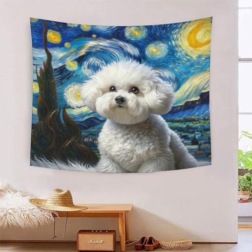 ICFGHJQRS Dog 3D-Druck Wandteppich Poster Ornament Wandkunst Tapestry Zubehör Raumteiler Tapisserie Für Schlafzimmer, Wohnzimmer, Schlafsaal 100cmx150cm von ICFGHJQRS