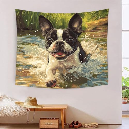 ICFGHJQRS Dog 3D-Druck Wandteppich Poster Wanddekoration Tapestry Zubehör Trennwände Wandteppich für Wohnkultur 100 cm x 150 cm von ICFGHJQRS