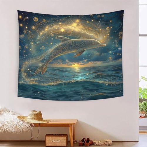 ICFGHJQRS Dolphin 3D-Druck Wandteppich Poster Wanddekoration Tapestry Zubehör Raumteiler Wandteppich Verwendet in Schlafzimmer, Wohnzimmer, Tagesdecke, Wanddekoration 130 cm x 150 cm ICFGHJQRS Dolphin 3D-Druck Wandteppich Poster Wanddekoration Tapestry Zubehör Raumteiler Wandteppich Verwendet in Schlafzimmer, Wohnzimmer, Tagesdecke, Wanddekoration 130 cm x 150 cm von ICFGHJQRS