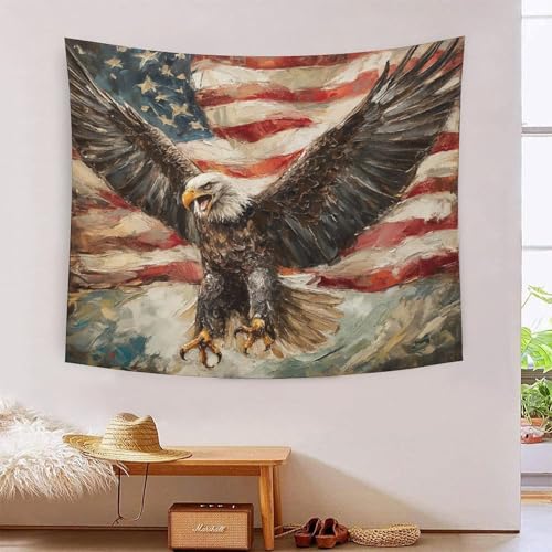 ICFGHJQRS Eagle 3D-Druck Wandteppich Poster Ornament Wandkunst Tapestry Zubehör Raumteiler Tapisserie für Schlafzimmer Wohnzimmer 150cmx200cm von ICFGHJQRS