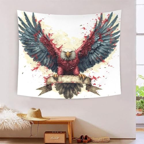 ICFGHJQRS Eagle 3D-Druck Wandteppich Poster Ornament Wandkunst Tapestry Zubehör Trennwände Tapisserie Für Wohnzimmer Schlafzimmer 100cmx150cm von ICFGHJQRS