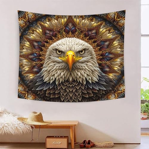 ICFGHJQRS Eagle 3D-Druck Wandteppich Poster Wanddekoration Tapestry Zubehör Raumteiler Tapisserie für Schlafzimmer Wohnzimmer 150cmx200cm von ICFGHJQRS