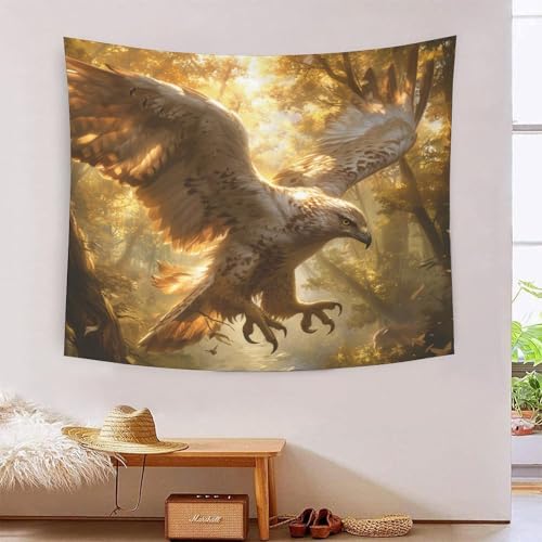 ICFGHJQRS Eagle 3D-Druck Wandteppich Poster Wanddekoration Tapestry Zubehör Raumteiler Wandteppich Verwendet in Schlafzimmer, Wohnzimmer, Tagesdecke, Wanddekoration 150 cm x 200 cm von ICFGHJQRS