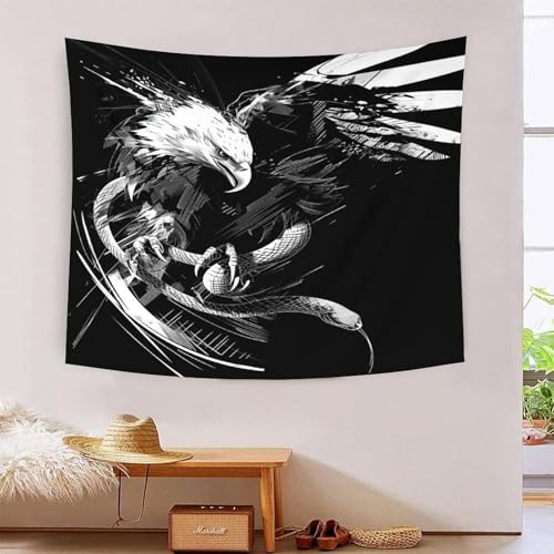 ICFGHJQRS Eagle 3D-Druck Wandteppich Poster Wanddekoration Tapestry Zubehör Trennwände Wandteppich für Wohnzimmer Schlafzimmer 100cmx150cm von ICFGHJQRS