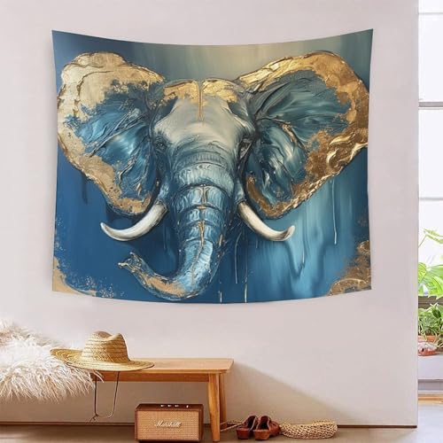 ICFGHJQRS Elephant 3D-Druck Wandteppich Poster Wanddekoration Tapestry Zubehör Trennwände Wandteppich für Wohnzimmer Schlafzimmer 130cmx150cm von ICFGHJQRS