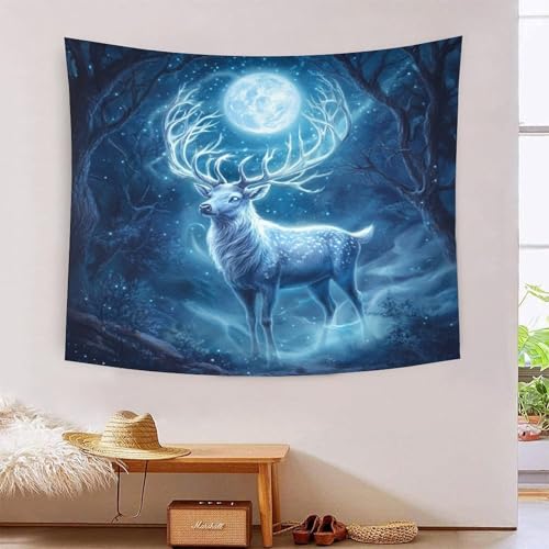 ICFGHJQRS Elk 3D-Druck Wandteppich Poster Wanddekoration Tapestry Zubehör Raumteiler Tapisserie für Schlafzimmer Wohnzimmer 100cmx150cm von ICFGHJQRS