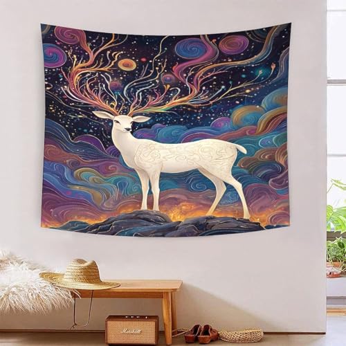 ICFGHJQRS Elk 3D-Druck Wandteppich Poster Wanddekoration Tapestry Zubehör Trennwände Tapisserie Für Wohnzimmer Schlafzimmer 100cmx150cm von ICFGHJQRS