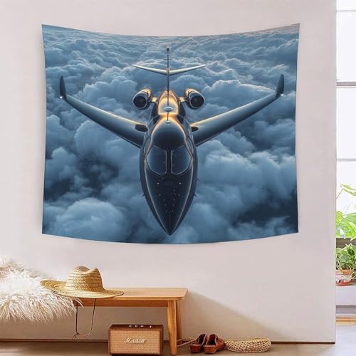 ICFGHJQRS Flugzeuge 3D-Druck Wandteppich Poster Ornament Wandkunst Tapestry Zubehör Raumteiler Tapisserie für Schlafzimmer Wohnzimmer 150cmx200cm von ICFGHJQRS