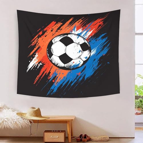 ICFGHJQRS Football 3D-Druck Wandteppich Poster Ornament Wandkunst Tapestry Zubehör Raumteiler Wandbehang Verwendet In Schlafzimmer, Wohnzimmer, Tagesdecke, Wanddekoration 150cmx200cm von ICFGHJQRS