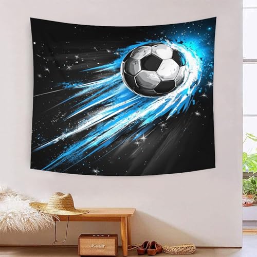 ICFGHJQRS Football 3D-Druck Wandteppich Poster Wanddekoration Tapestry Zubehör Raumteiler Tapisserie für Schlafzimmer Wohnzimmer 180cmx230cm von ICFGHJQRS