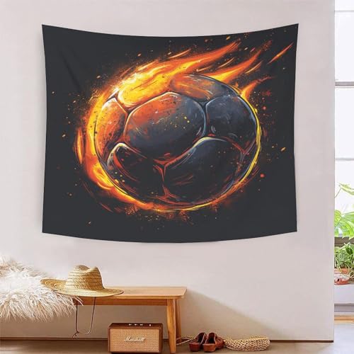 ICFGHJQRS Football 3D-Druck Wandteppich Poster Wanddekoration Tapestry Zubehör Trennwände Tapisserie Für Wohnzimmer Schlafzimmer 130cmx150cm von ICFGHJQRS