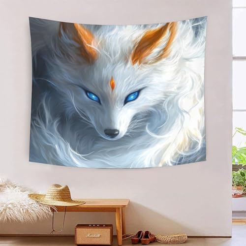 ICFGHJQRS Fox 3D-Druck Wandteppich Poster Ornament Wandkunst Tapestry Zubehör Trennwände Wandteppich für Wohnkultur 180 cm x 230 cm von ICFGHJQRS