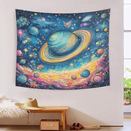 ICFGHJQRS Galactic Nebula 3D-Druck Wandteppich Poster Wanddekoration Tapestry Zubehör Raumteiler Wandteppich Verwendet im Schlafzimmer, Wohnzimmer, Tagesdecke, Wanddekoration 150 cm x 200 cm von ICFGHJQRS