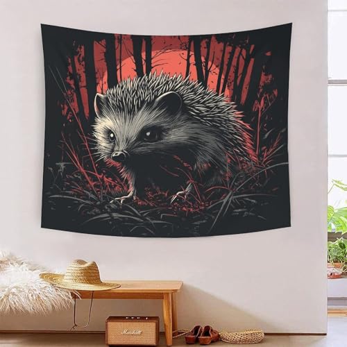ICFGHJQRS Hedgehog 3D-Druck Wandteppich Poster Ornament Wandbild Stoff Wand hängende Dekoration für Wohnzimmer Schlafzimmer 150cmx200cm von ICFGHJQRS