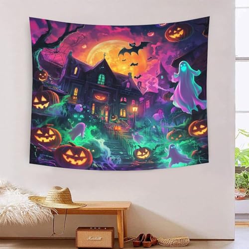 ICFGHJQRS Horror Halloween 3D-Druck Wandteppich Poster Ornament Wandbild Stoff Wand hängende Dekoration für Schlafzimmer Wohnzimmer 130 cm x 150 cm von ICFGHJQRS