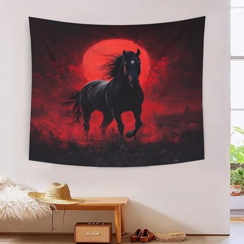 ICFGHJQRS Horse 3D-Druck Wandteppich Poster Ornament Wandkunst Tapestry Zubehör Raumteiler Tapisserie für Schlafzimmer Wohnzimmer 150cmx200cm von ICFGHJQRS