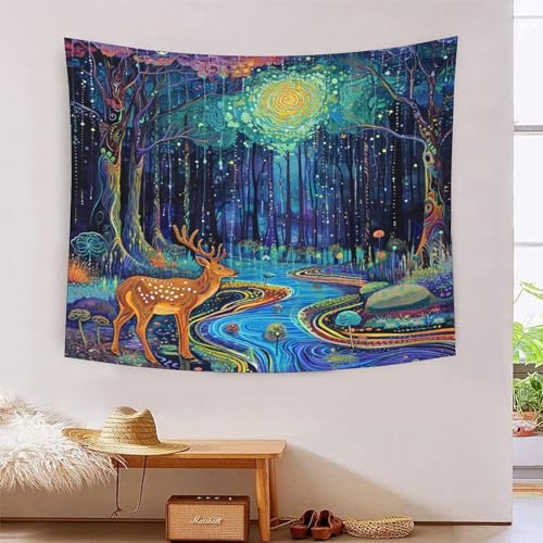 ICFGHJQRS Jungle Animals 3D-Druck Wandteppich Poster Ornament Wandkunst Tapestry Zubehör Raumteiler Tapisserie Für Wohnzimmer Schlafzimmer Schlafsaal 100cmx150cm von ICFGHJQRS