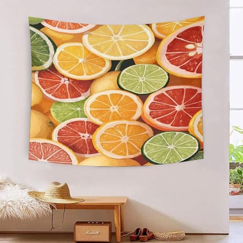 ICFGHJQRS Lemon 3D-Druck Wandteppich Poster Ornament Wandkunst Tapestry Zubehör Raumteiler Wandteppich Für Schlafzimmer, Wohnzimmer, Schlafsaal Und Schlafzimmer 150cmx200cm von ICFGHJQRS