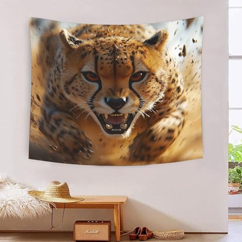 ICFGHJQRS Leopard 3D-Druck Wandteppich Poster Wanddekoration Tapestry Zubehör Raumteiler Wandbehang Verwendet In Schlafzimmer, Wohnzimmer, Tagesdecke, Wanddekoration 150cmx200cm von ICFGHJQRS