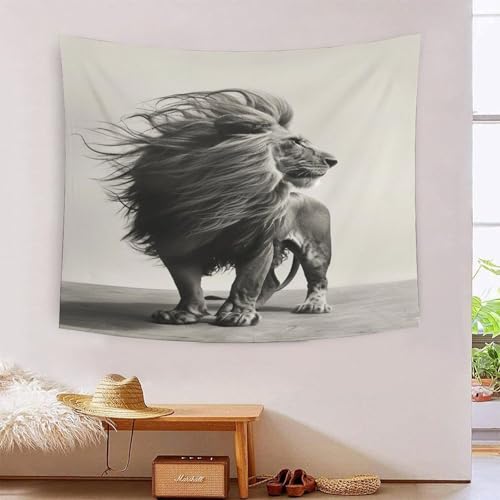 ICFGHJQRS Lion 3D-Druck Wandteppich Poster Ornament Wandkunst Tapestry Zubehör Trennwände Wandteppich für Wohnkultur 180cmx230cm von ICFGHJQRS