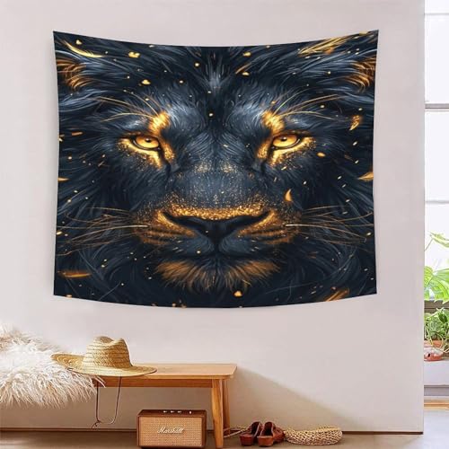 ICFGHJQRS Lion 3D-Druck Wandteppich Poster Ornament Wandkunst Tapestry Zubehör Trennwände Wandteppich für Wohnkultur 180cmx230cm von ICFGHJQRS