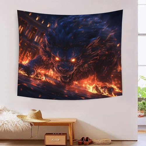 ICFGHJQRS Lion 3D-Druck Wandteppich Poster Wanddekoration Tapestry Zubehör Trennwände Wandteppich für Haus, Büro, Schlafsaal, Innen- und Außendekoration 150 cm x 200 cm von ICFGHJQRS