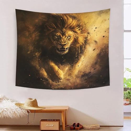 ICFGHJQRS Lion 3D-Druck Wandteppich Poster Wanddekoration Tapestry Zubehör Trennwände Wandteppich für Wohnkultur 130 cm x 150 cm von ICFGHJQRS