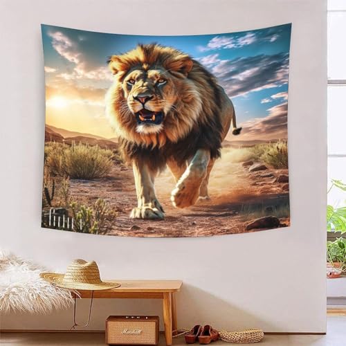 ICFGHJQRS Lion 3D-Druck Wandteppich Poster Wanddekoration Tapestry Zubehör Trennwände Wandteppich für Wohnkultur 150 cm x 200 cm von ICFGHJQRS