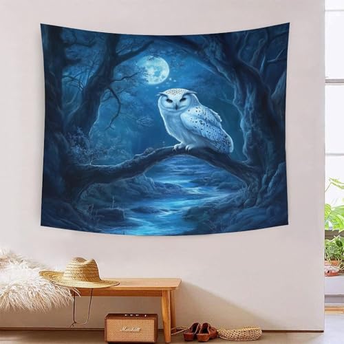ICFGHJQRS Owl 3D-Druck Wandteppich Poster Wanddekoration Tapestry Zubehör Raumteiler Tapisserie Für Wohnzimmer Schlafzimmer Schlafsaal 150cmx200cm von ICFGHJQRS