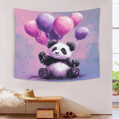ICFGHJQRS Panda, 3D-Druck, Wandteppich, Poster, Wanddekoration, Wanddekoration, für Wohnzimmer, Schlafzimmer, 130 x 150 cm von ICFGHJQRS