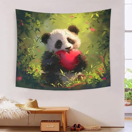 ICFGHJQRS Panda 3D-Druck Wandteppich Poster Wanddekoration Tapestry Zubehör Raumteiler Wandteppich Verwendet in Schlafzimmer, Wohnzimmer, Tagesdecke, Wanddekoration 180cmx230cm von ICFGHJQRS