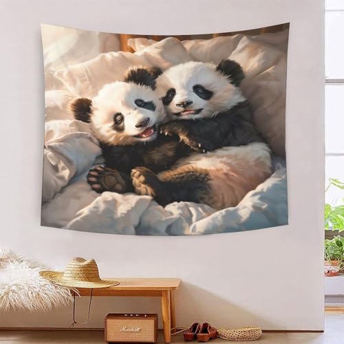 ICFGHJQRS Panda 3D-Druck Wandteppich Poster Wanddekoration Tapestry Zubehör Raumteiler Wandteppich für Schlafzimmer, Wohnzimmer, Schlafsaal 100cmx150cm von ICFGHJQRS