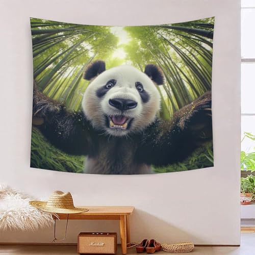 ICFGHJQRS Panda 3D-Druck Wandteppich Poster Wanddekoration Tapestry Zubehör Raumteiler Wandteppich für Schlafzimmer, Wohnzimmer, Schlafsaal 130cmx150cm von ICFGHJQRS