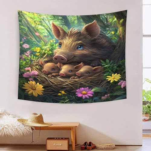ICFGHJQRS Pig 3D-Druck Wandteppich Poster Wanddekoration Tapestry Zubehör Trennwände Wandteppich Verwendet in Schlafzimmer, Wohnzimmer, Tagesdecke, Wanddekoration 150 cm x 200 cm ICFGHJQRS Pig 3D-Druck Wandteppich Poster Wanddekoration Tapestry Zubehör Trennwände Wandteppich Verwendet in Schlafzimmer, Wohnzimmer, Tagesdecke, Wanddekoration 150 cm x 200 cm von ICFGHJQRS
