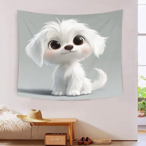 ICFGHJQRS Poodle 3D-Druck Wandteppich Poster Wanddekoration Tapestry Zubehör Raumteiler Tapisserie Für Wohnzimmer Schlafzimmer Schlafsaal 180cmx230cm von ICFGHJQRS