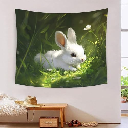 ICFGHJQRS Rabbit 3D-Druck Wandteppich Poster Wanddekoration Tapestry Zubehör Trennwände Wandteppich Für Wohnzimmer Schlafzimmer 180cmx230cm von ICFGHJQRS