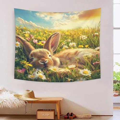 ICFGHJQRS Rabbit 3D-Druck Wandteppich Poster Wanddekoration Tapestry Zubehör Trennwände Wandteppich für Schlafzimmer Wohnzimmer 130cmx150cm von ICFGHJQRS